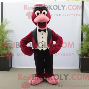 Maroon Flamingo maskot...