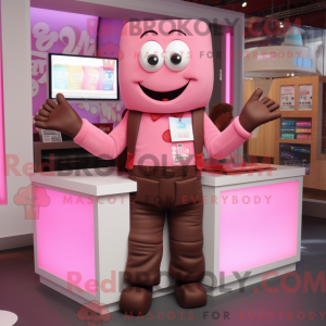 Maskotdraktfigur Pink...