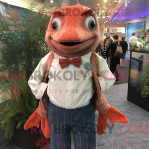 Lakse maskot drak karakter...