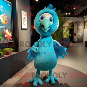 Cyan Dodo Bird maskot...