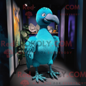 Cyan Dodo Bird maskot...