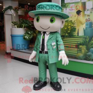 Green Doctor mascot costume...