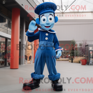 Figura de máscara azul Mime...