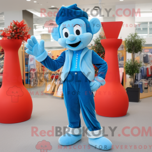 Figura de máscara azul Mime...