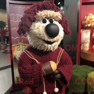 Maroon Shepard S Pie maskot...