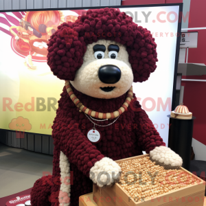 Maroon Shepard S Pie maskot...