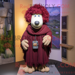 Maroon Shepard S Pie maskot...