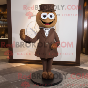 Brun timeglas maskot...
