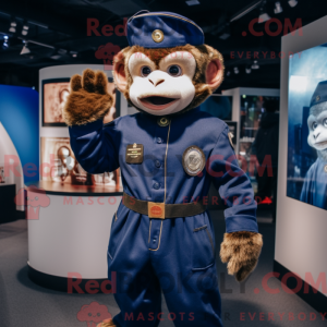Navy Capuchin Monkey mascot...