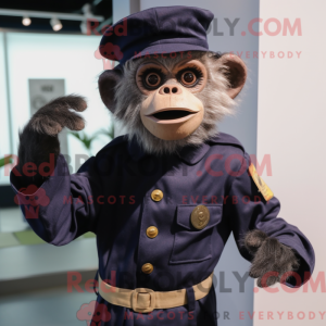 Navy Capuchin Monkey maskot...
