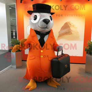 Orange Seal mascot costume...