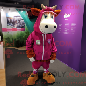 Magenta Guernsey Cow...