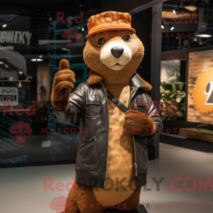 Rust Weasel mascot costume...