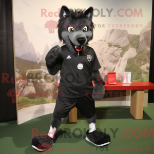 Black Wolf-maskotdraktfigur...