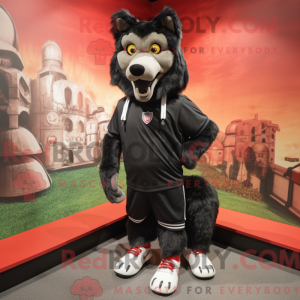 Black Wolf mascot costume...
