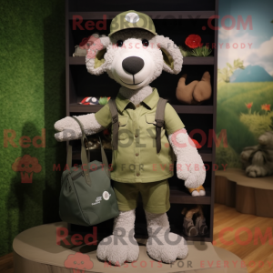Olive Sheep maskot kostume...
