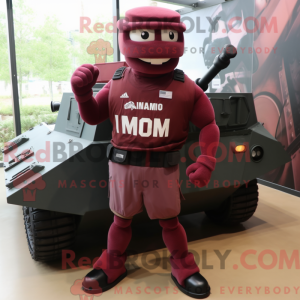 Maroon Commando mascot...