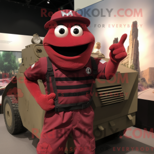 Maroon Commando mascot...