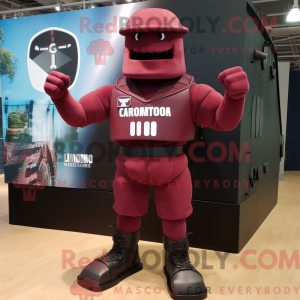 Maroon Commando maskot...