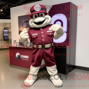 Maroon Commando maskot...