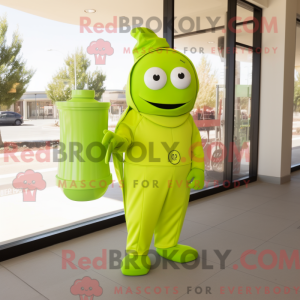Lime Green Hourglass mascot...