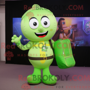 Lime Green Hourglass mascot...