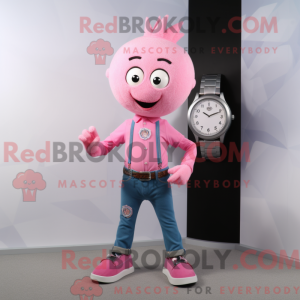 Maskottchenkostüm mit rosa...