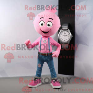 Rosa armbåndsur maskot...