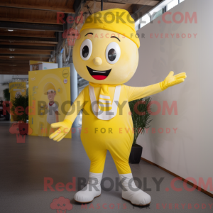 Lemon Yellow Acrobat mascot...