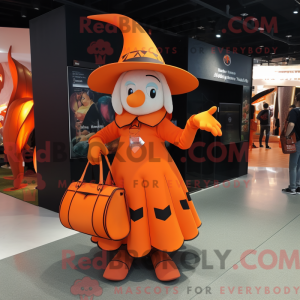 Orange Witch Maskottchen...