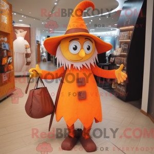 Orange Witch mascot costume...
