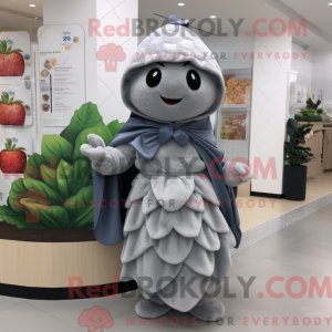 Grå jordbær maskot kostume...