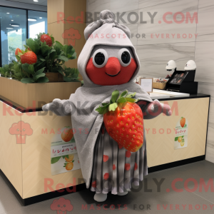 Grå jordbær maskot kostume...