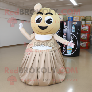 Beige Soda Can maskot...