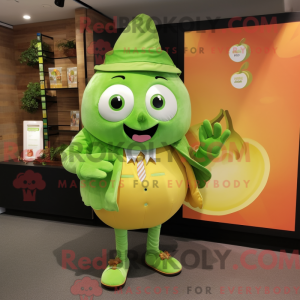 Lime Green Apricot mascot...