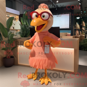Peach Dodo Bird mascot...