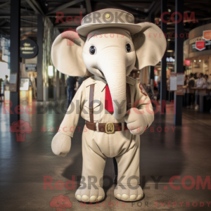 Beige Elephant mascot...