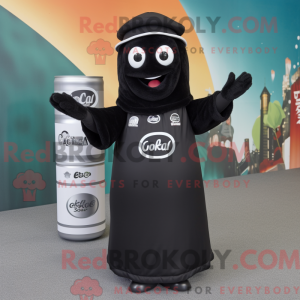 Black Soda Can mascot...