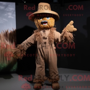 Brown Scarecrow mascot...