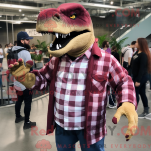 Maroon Allosaurus mascot...