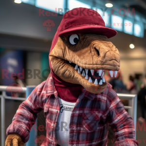 Maroon Allosaurus mascot...