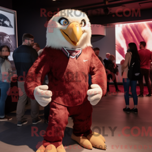 Maroon Bald Eagle mascot...