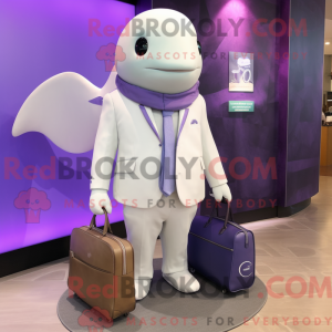 Purple Beluga Whale mascot...