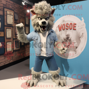 Cream Werewolf maskot...