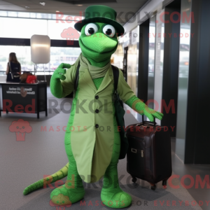 Grøn Snake maskot kostume...