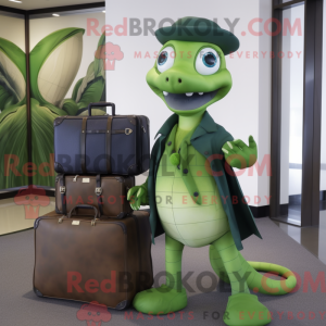 Grøn Snake maskot kostume...