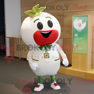 White Tomato mascot costume...