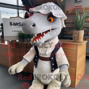 White Spinosaurus mascot...