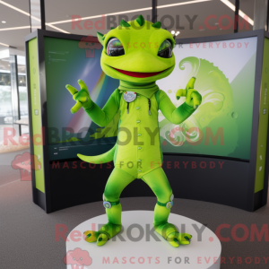 Lime Green Geckos mascot...