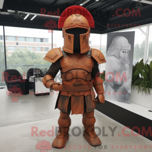 Rust Spartan Soldier mascot...